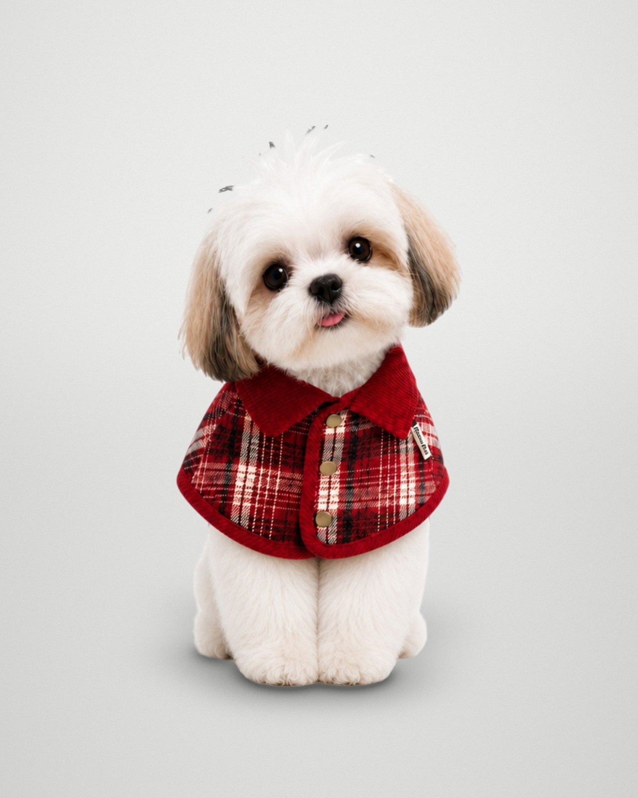 Plaid Sherpa Cape Coat – Wine Plaid