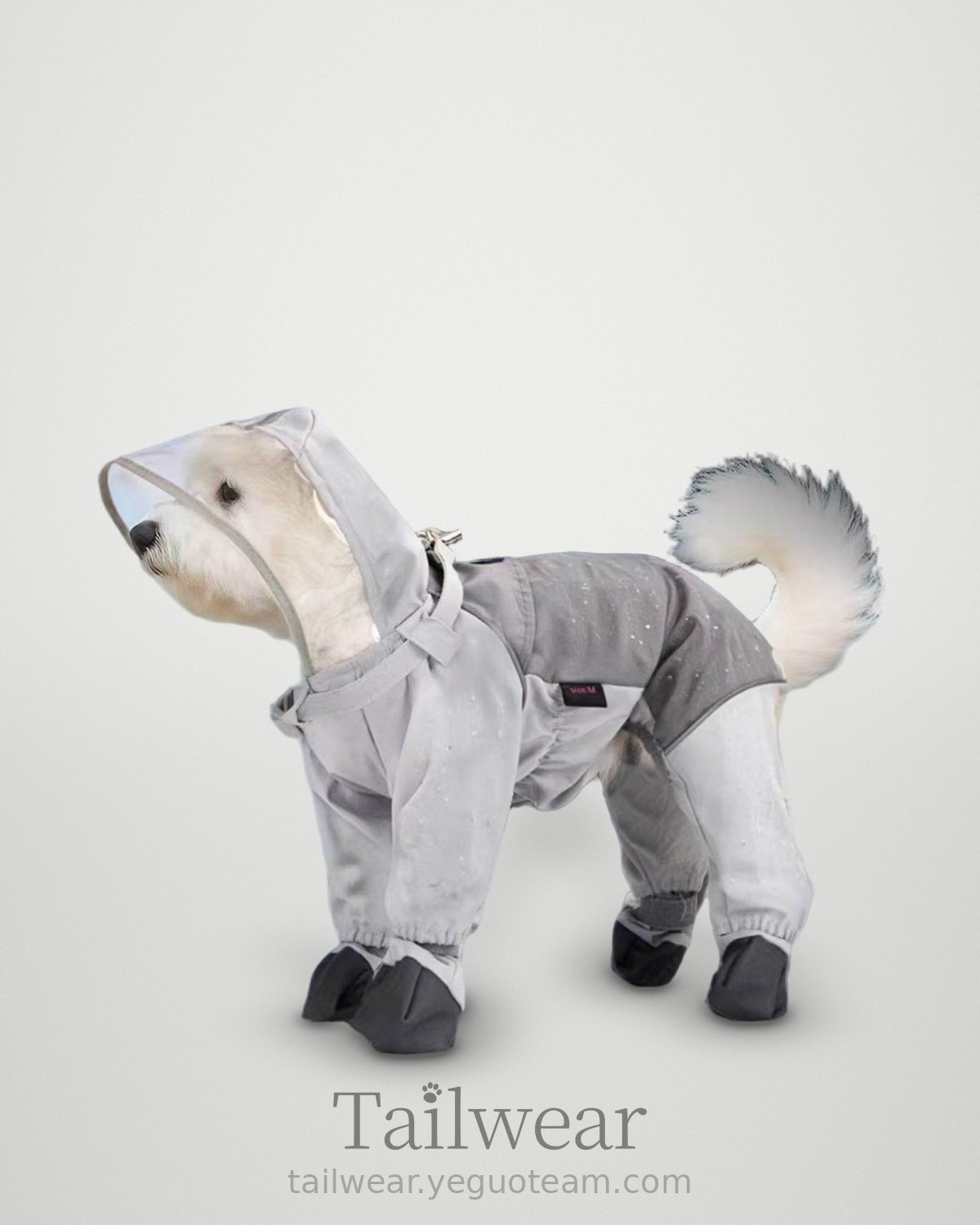 Reflective Hooded Rain Suit – Grey