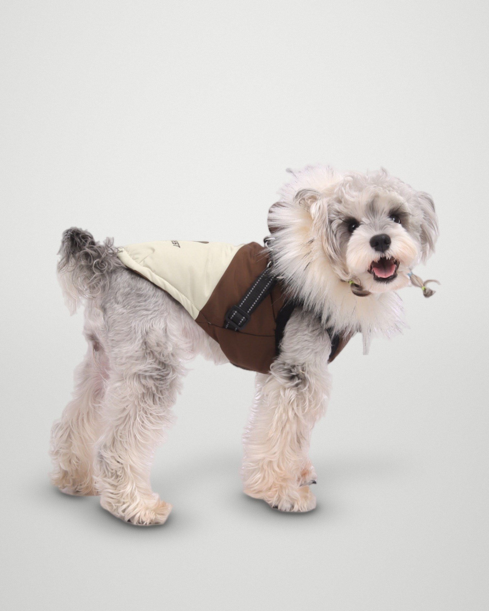 Alpine Fur-Hood Harness Parka – Brown