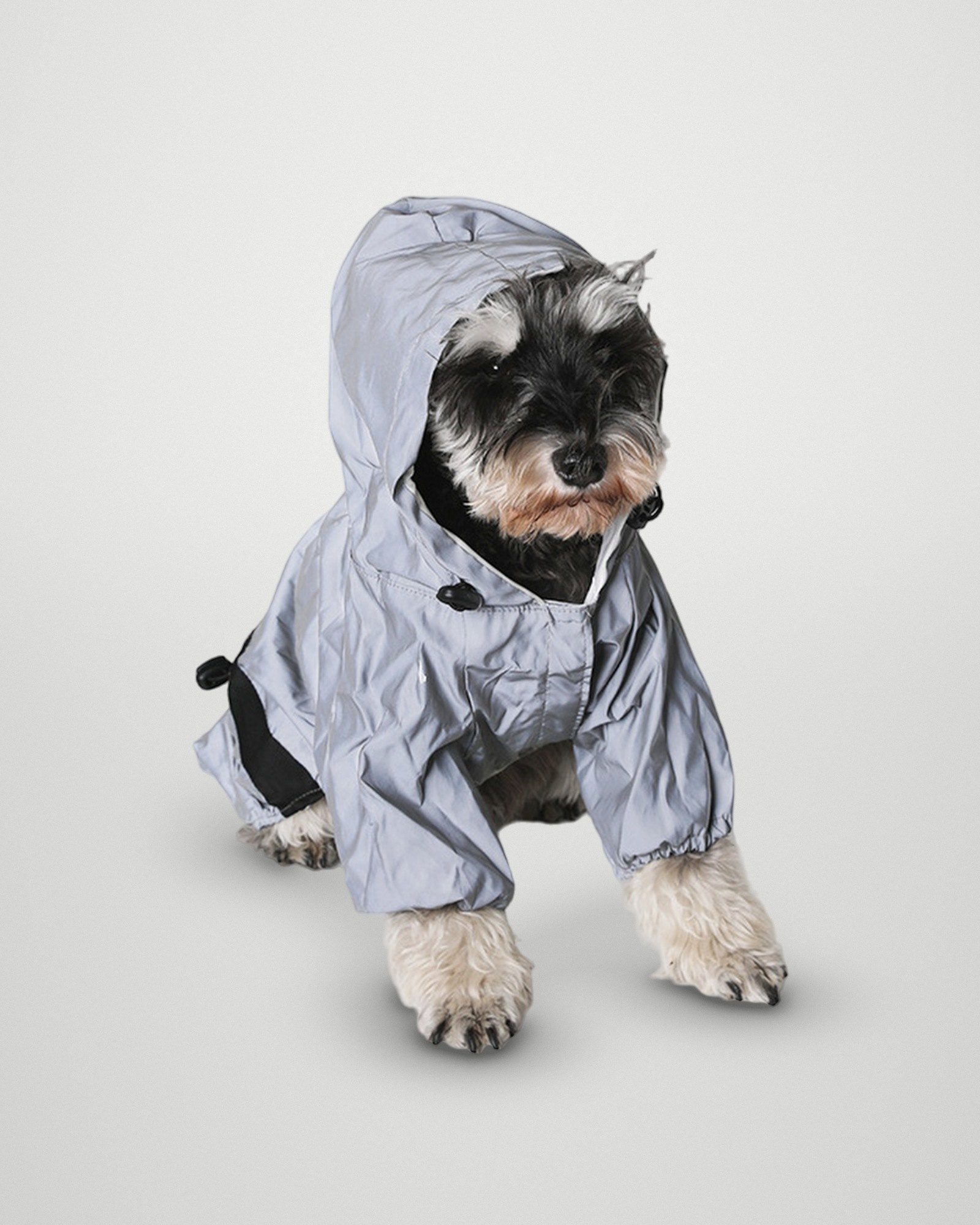 Reflective Rain Jacket – Grey Full-Body