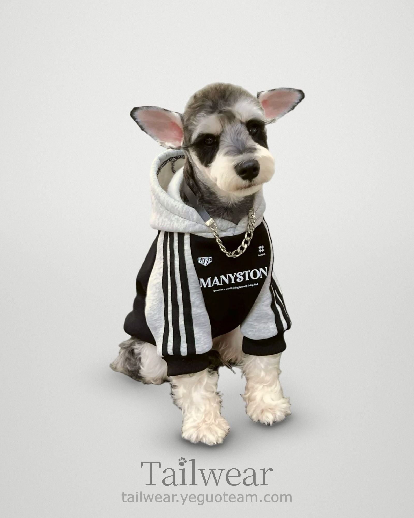 MANYSTON Varsity Stripe Hoodie – Black