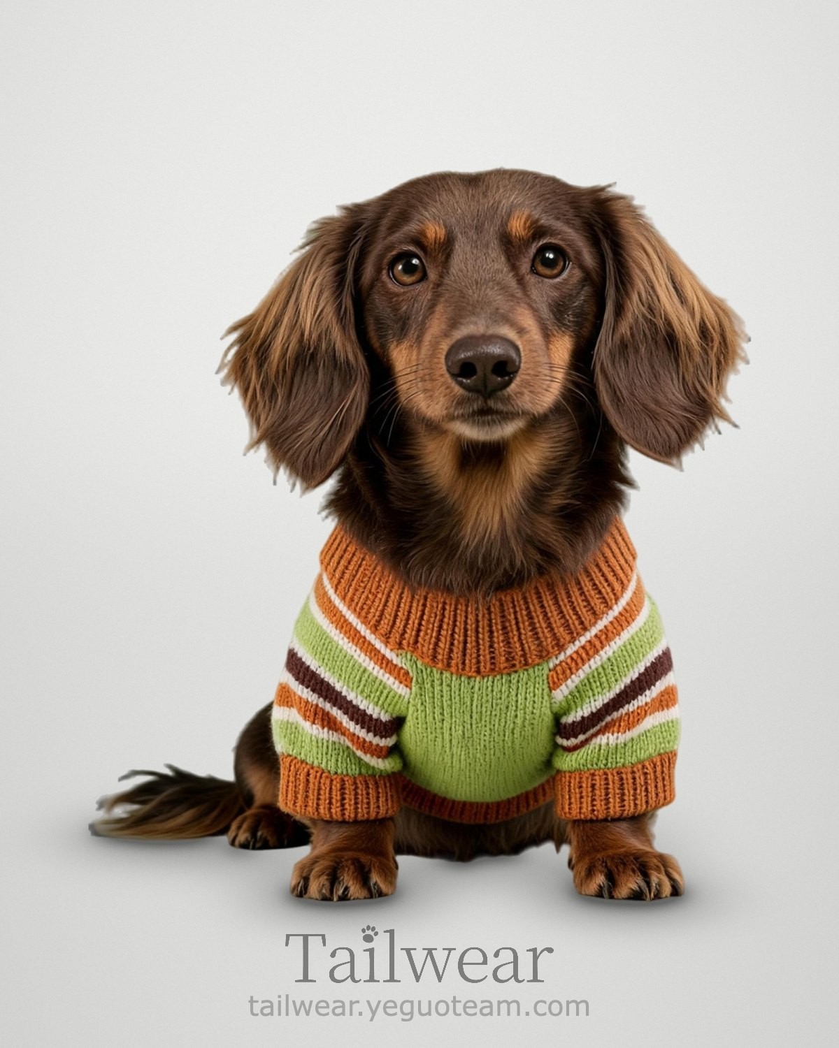 Caramel Stripe Turtleneck Sweater – Matcha