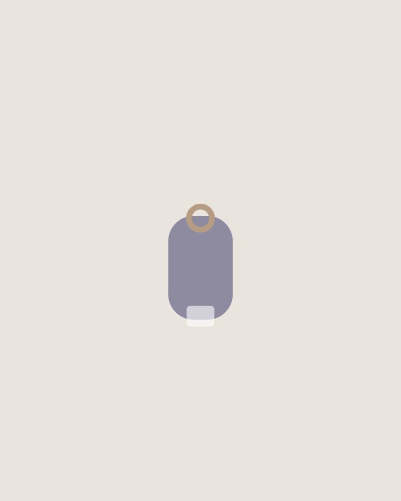 Poop Bag Holder in Lilac Grey
