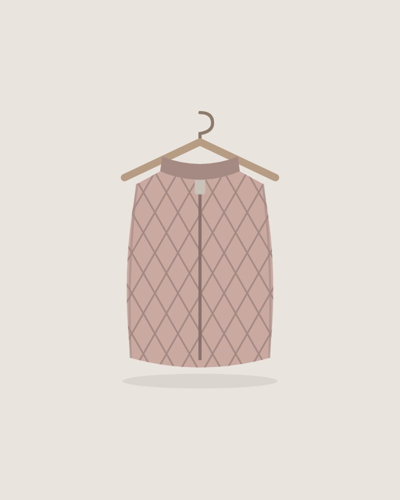 Quilted Vest in Dusty Rose