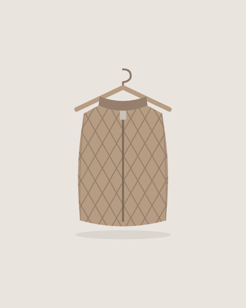 Quilted Vest in Latte