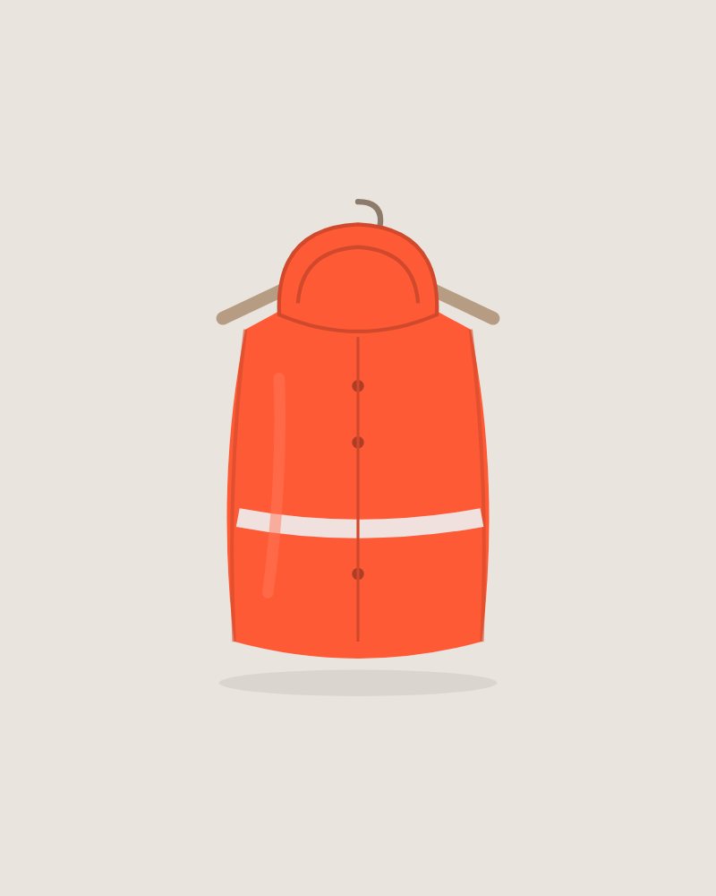 Splash Raincoat in Tangerine